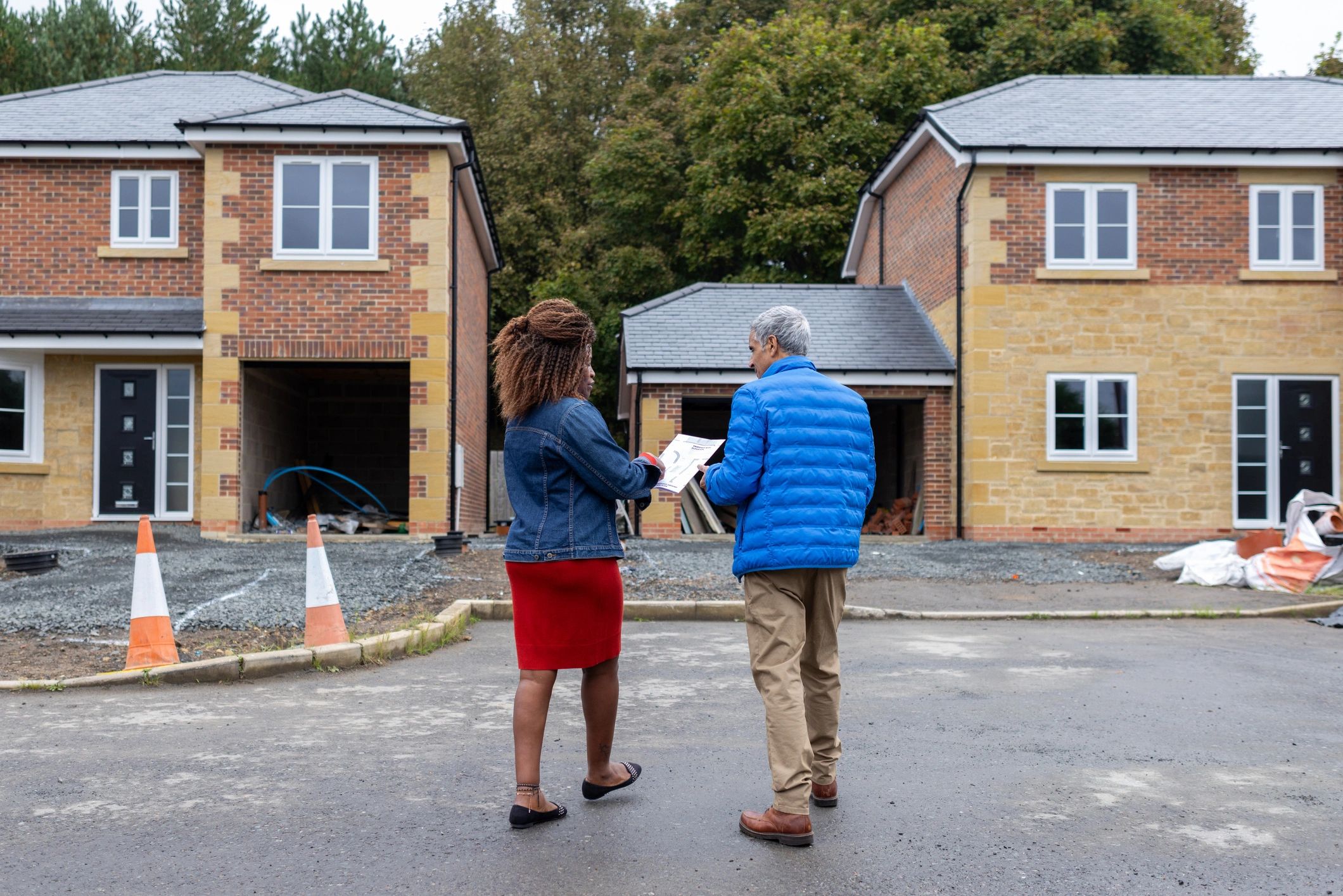 Real estate consultation with homeowner